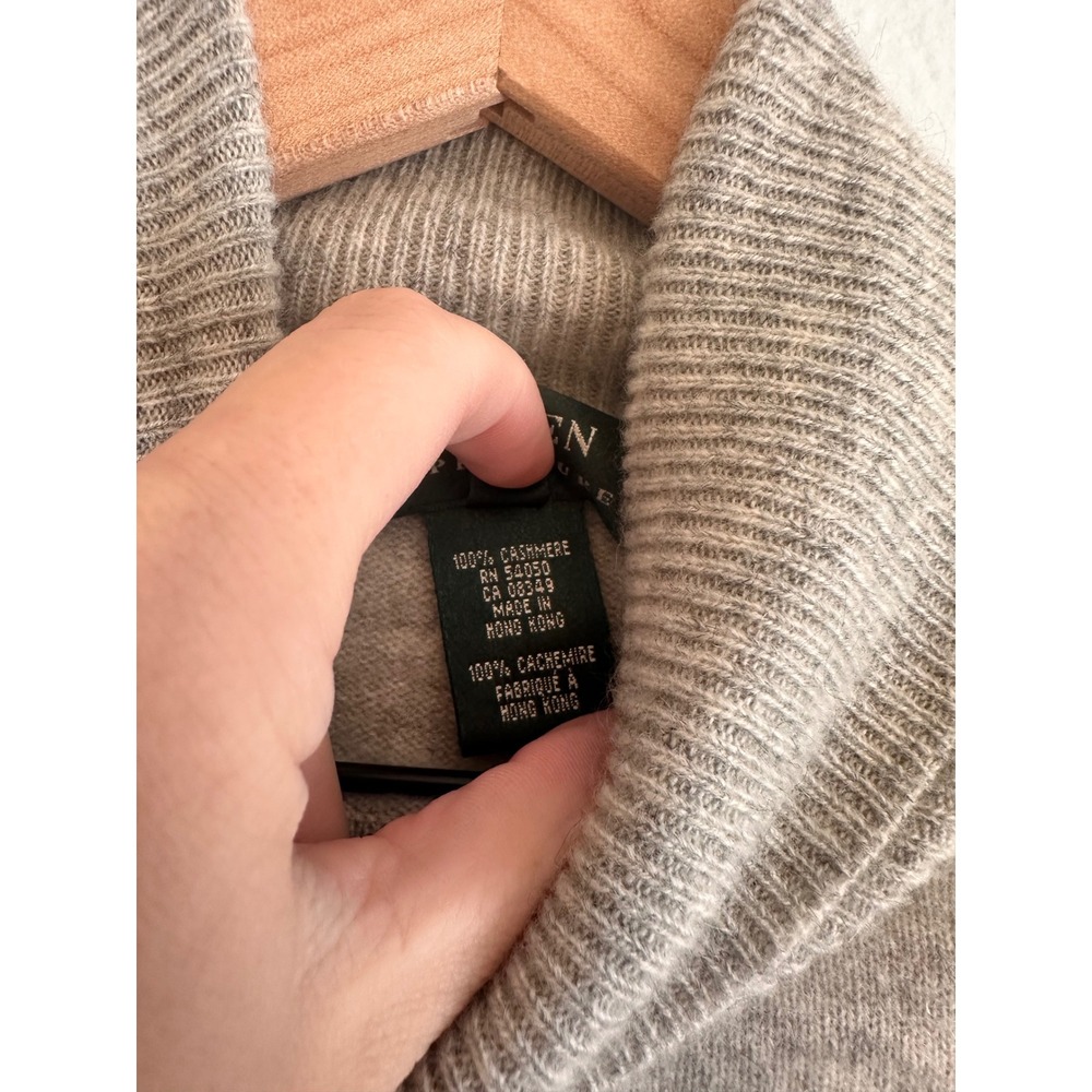 Lauren Ralph Lauren Womens 100% Cashmere Turtleneck Sweater Medium - Picture 4 of 5